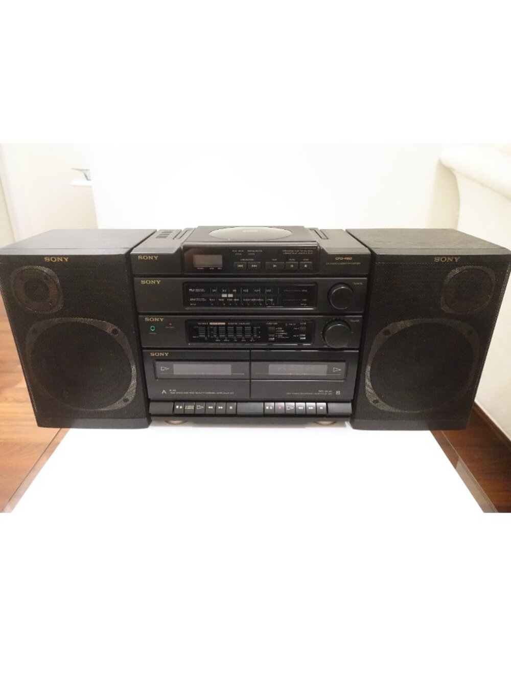 Sony CFD‑460 Boombox CD Dual Cassette AM/FM Radio and Graphic EQ Tested